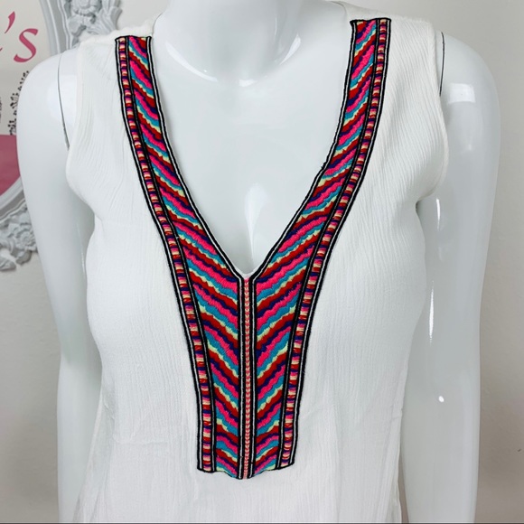 Love stitch / White Multicolor Embroider Hi Low - Picture 2 of 8